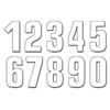 Numero adesivo Bianco PVC Altezza 13cm in Numeri Adesivi