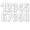 Numero adesivo bianco PVC Altezza 13cm in Numeri Adesivi