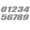 Numero adesivo Grigio PVC Altezza 5cm in Numeri Adesivi