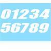 Numero adesivo Bianco PVC Altezza 5cm in Numeri Adesivi