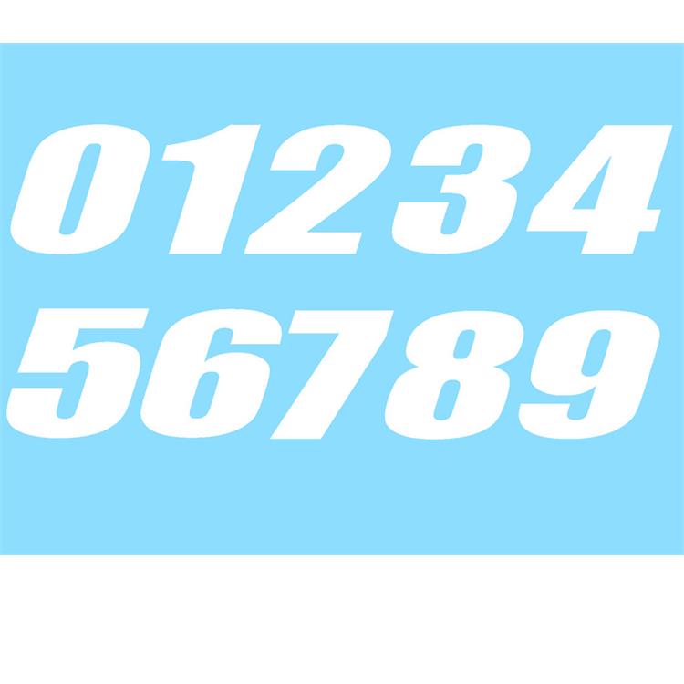 Numero adesivo Bianco PVC Altezza 5cm