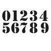 Numero adesivo nero vintage PVC Altezza 5cm in Numeri Adesivi