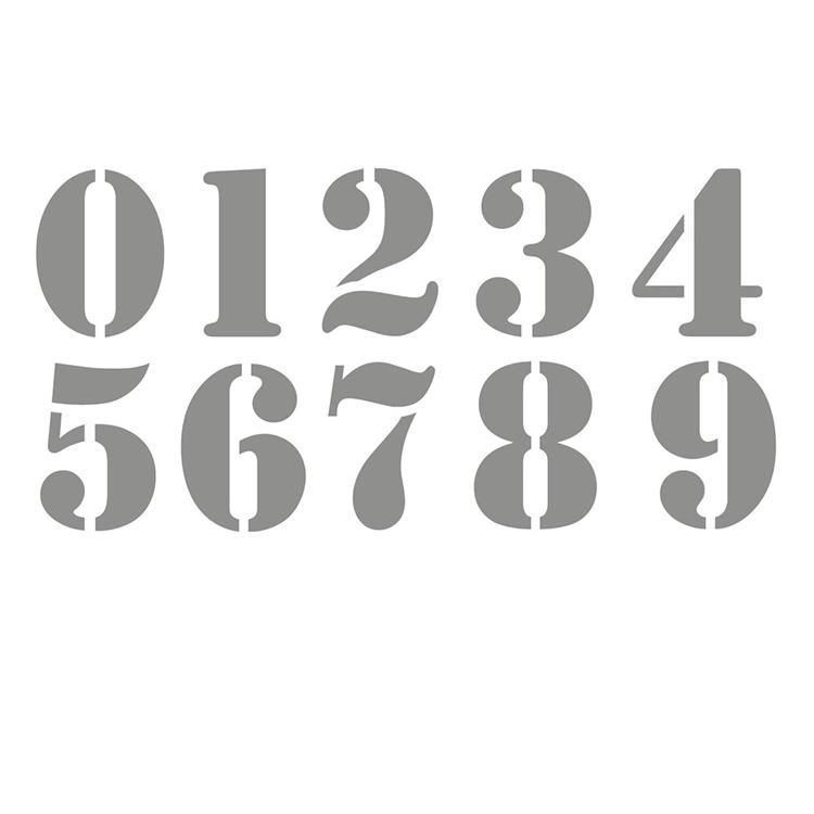 Numero adesivo Grigio vintage PVC Altezza 5cm