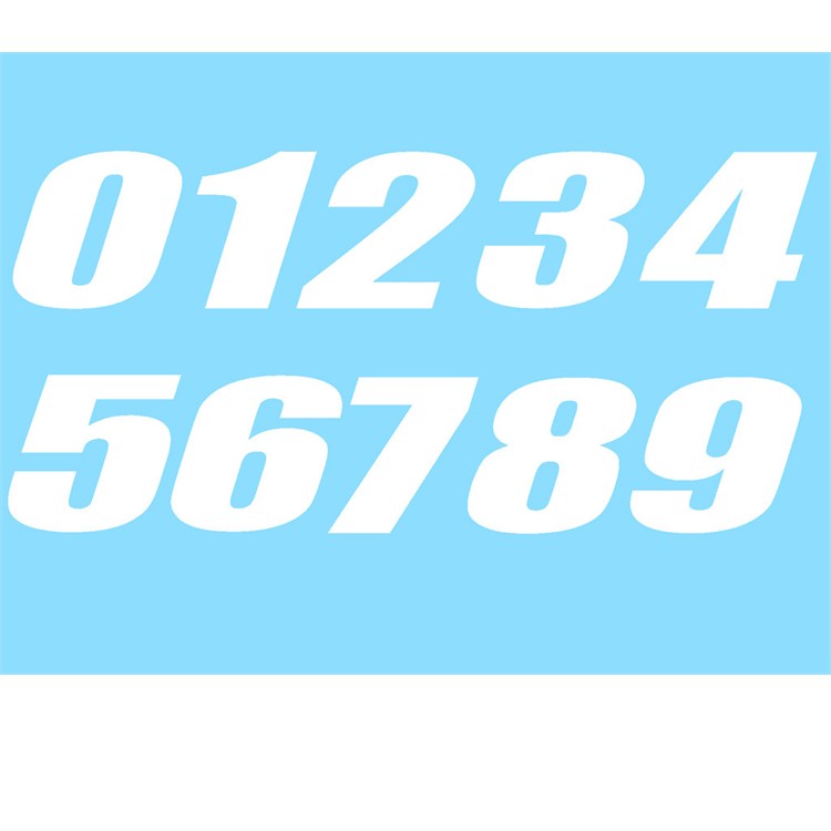 Numero adesivo Bianco PVC Altezza 10cm