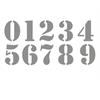 Numero adesivo grigio vintage PVC Altezza 10cm in Numeri Adesivi