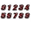 Numero adesivo Rosso militare PVC Altezza 10cm in Numeri Adesivi