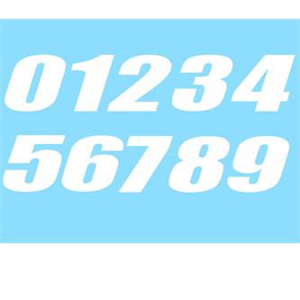 numero adesivo bianco pvc altezza 15cm