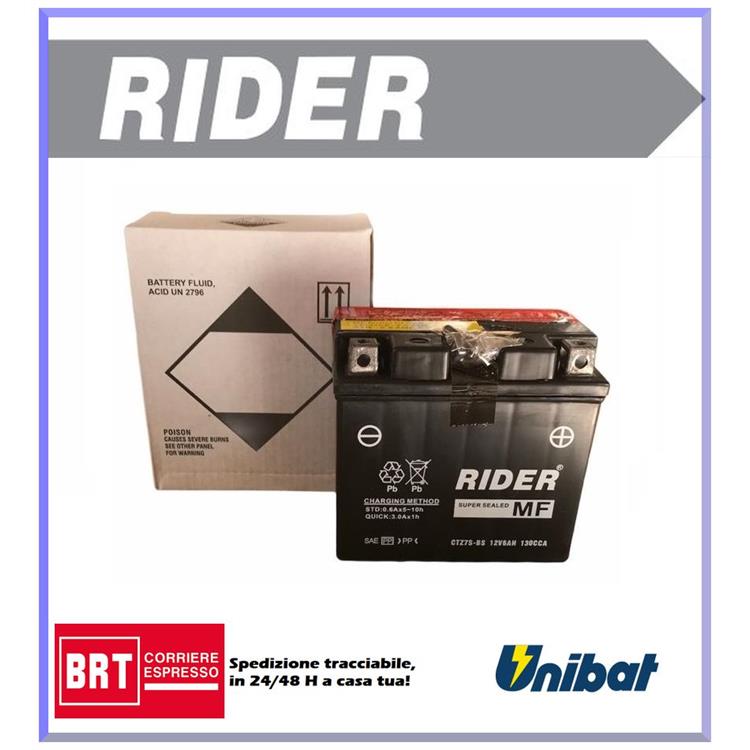 Batteria Rider CTZ7SBS HUSQVARNA TXC Cross Country 510cc (2008-2008) [Yuasa code YTZ7S]