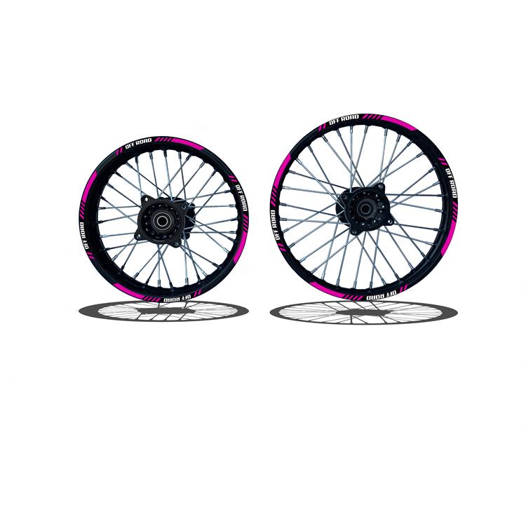 Set Cerchi 14/12 Perno ruota 15MM RACING 1 Fuxia