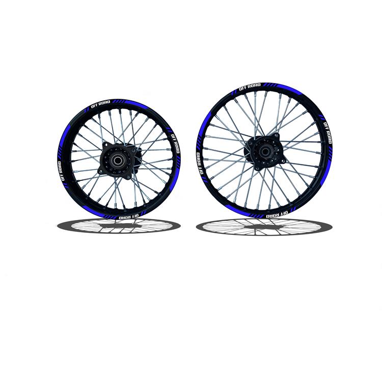 Set Cerchi 17/14 Perno ruota 15MM RACING 1 Blu