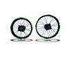 Set Cerchi 17/14 Perno ruota 15MM RACING 1 Verde in Cerchi e Gomme