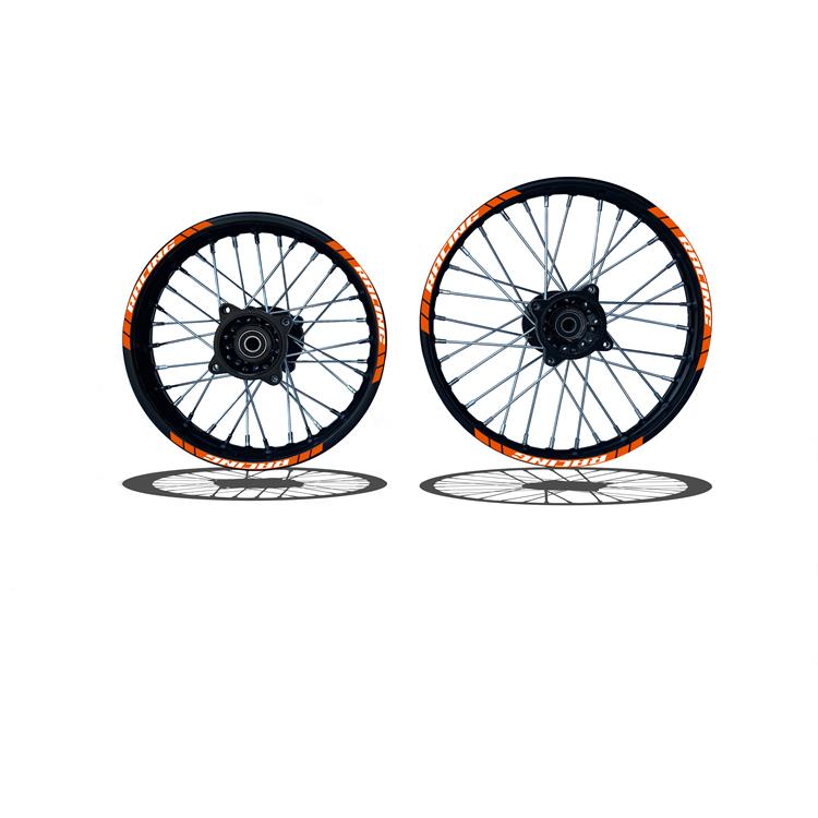 Set Cerchi 17/14 Perno ruota 15MM RACING 2 Arancio