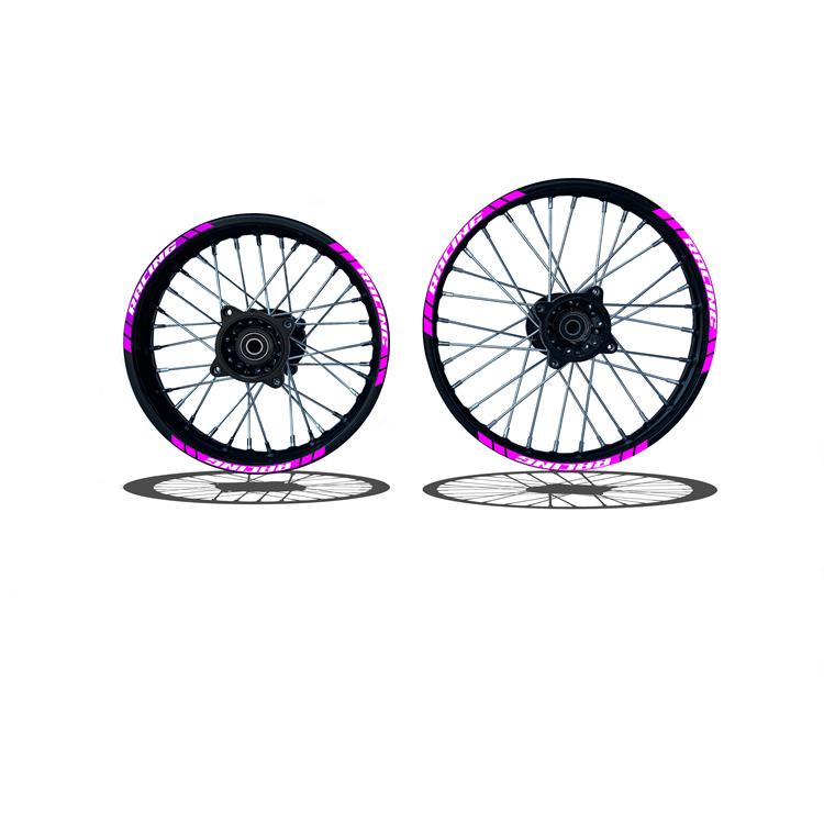 Set Cerchi 17/14 Perno ruota 15MM RACING 2 Fuxia