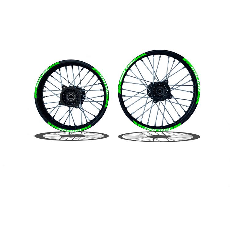 Set Cerchi 17/14 Perno ruota 15MM RACING 2 Verde