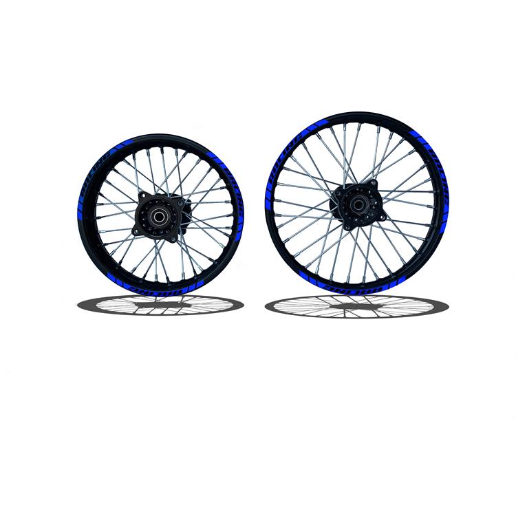 Set Cerchi 17/14 Perno ruota 15MM RACING 3 Blu