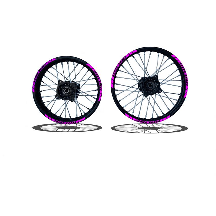 Set Cerchi 17/14 Perno ruota 15MM RACING 3 Fuxia