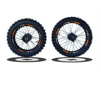ser cerchi gomme 17 14 perno ruota 15mm racing 1 arancio