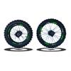 Set Cerchi + Gomme 17/14 Perno ruota 15MM RACING 1 Verde in Cerchi e Gomme