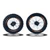 Set Cerchi + Gomme 17/14 Perno ruota 15MM RACING 2 Arancio in Cerchi e Gomme