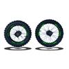 Set Cerchi + Gomme 17/14 Perno ruota 15MM RACING 3 Verde in Cerchi e Gomme