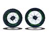 Set Cerchi + Gomme 17/14 Perno ruota 15MM RACING 3 Verde in Cerchi e Gomme