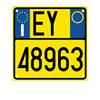 Adesivo targa sostitutiva Giallo enduro 177x177 in Portatarga, Specchi e Frecce