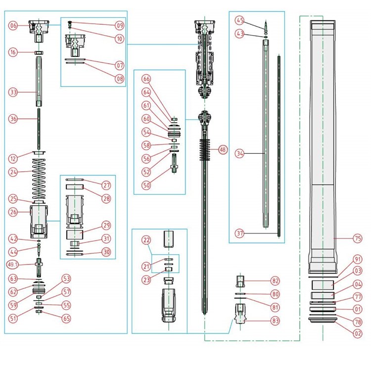 Ricambi forcella Beta RR 125 2T (2020-2025) - Dado regol. estens. [82]*