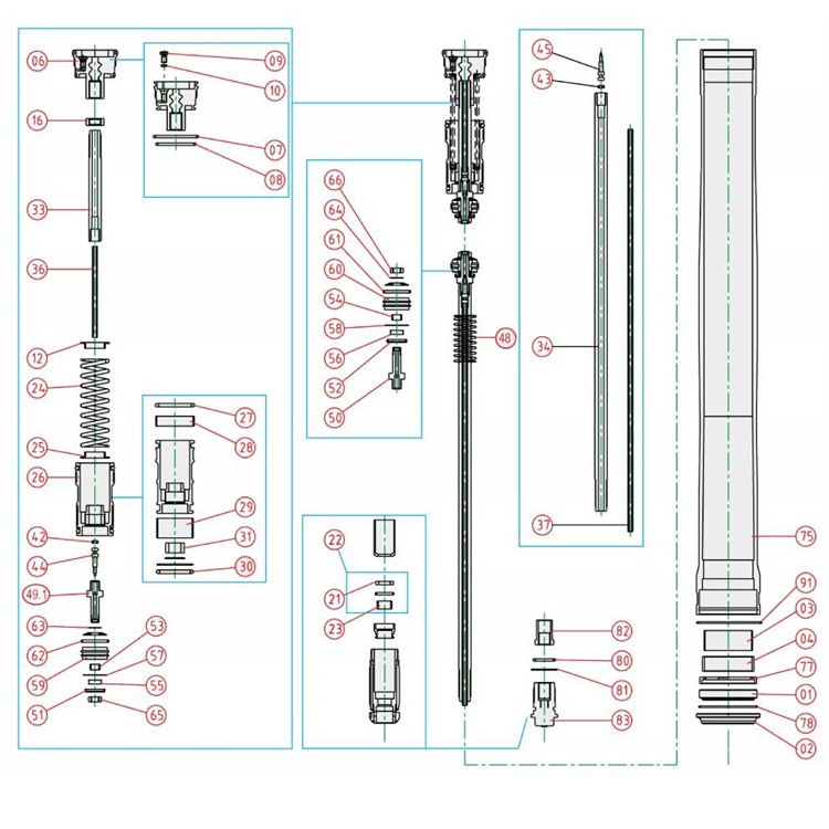 Ricambi forcella Beta RR 125 2T (2020-2025) - Seeger fodero [91]*