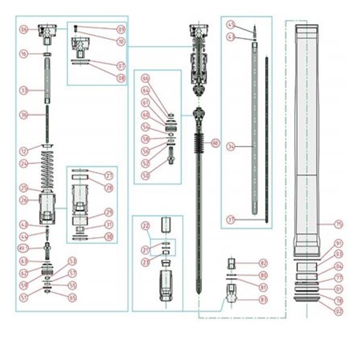 Ricambi forcella Kawasaki KX 450 F (2013-2014) - Tampone [13]