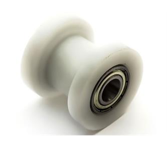 rullo guida catena pitbike 10 bianco