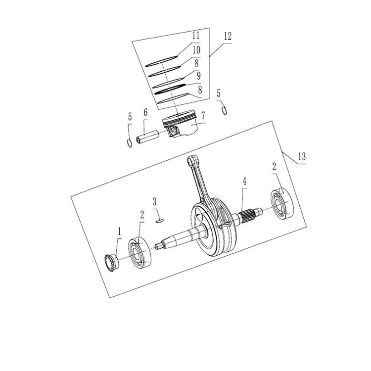 Clip pistone ZS e DT 190 2 pz