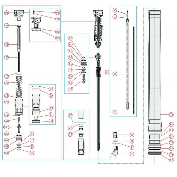 Ricambi forcella TM EN/MX 450 F (13-21) - Rondella regol. estens. (81)