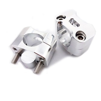kit adattatore manubrio 22 28 mm argento