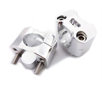 kit adattatore manubrio 22 28 mm argento