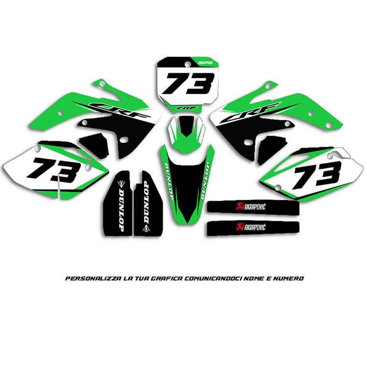 Kit grafiche Honda CRF 150 (07-22) Verdi