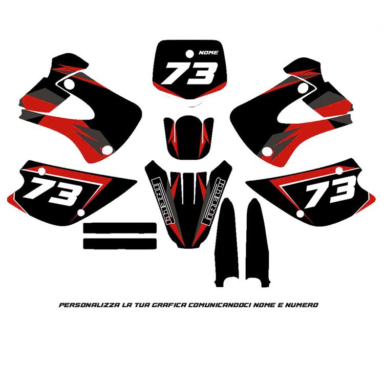 Kit grafiche Kawasaki KX 85 (01-13) Rosso