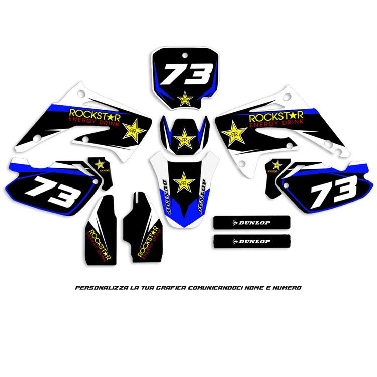 Kit grafiche Honda CR 85 (03-08) Rockstar Blu