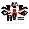 Kit grafiche KTM SX 65 (04-08) Rosse in Grafiche Minicross Personalizzabili