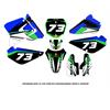 Kit grafiche Suzuki RM 85 (00-22) Rockstar Blu Verde in Grafiche Minicross Personalizzabili