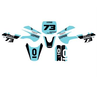 kit grafiche pitbike klx leopard