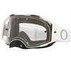 Mascherina OAKLEY Airbrake MX Tuff Blocks Bianco - Lente Chiara in Mascherine Motocross