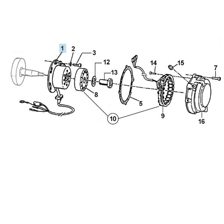Accensione statore + rotore TM 125 EN (2011-2021)
