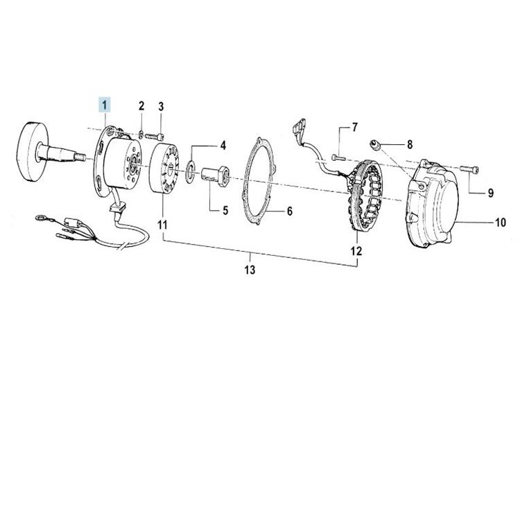 Accensione statore + rotore TM 125 EN (08-10)