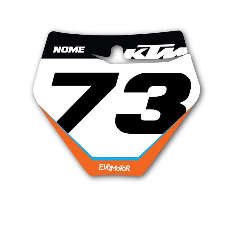 Grafica tabella portanumero KTM Orange Flakes