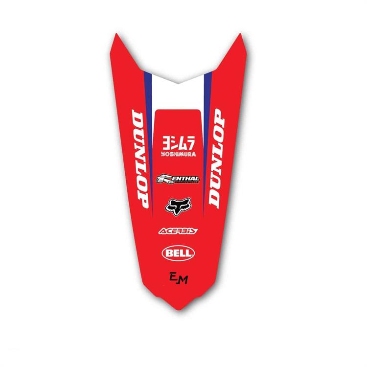Grafica parafango posteriore Honda Red Scratch