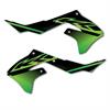 Grafiche convogliatori radiatori Kawasaki Green Wake in Grafiche Motocross al dettaglio