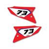Grafiche fianchetti portanumero Honda Red Scratch in Grafiche Motocross al dettaglio