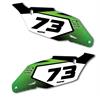 Grafiche fianchetti portanumero Kawasaki Green Wake in Grafiche Motocross al dettaglio