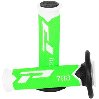 manopole enduro pro grip triple density 788 bianco verde fluo