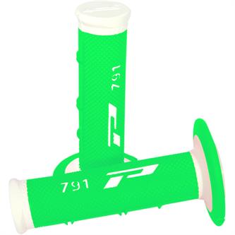 manopole enduro pro grip 791 bianco verde fluo